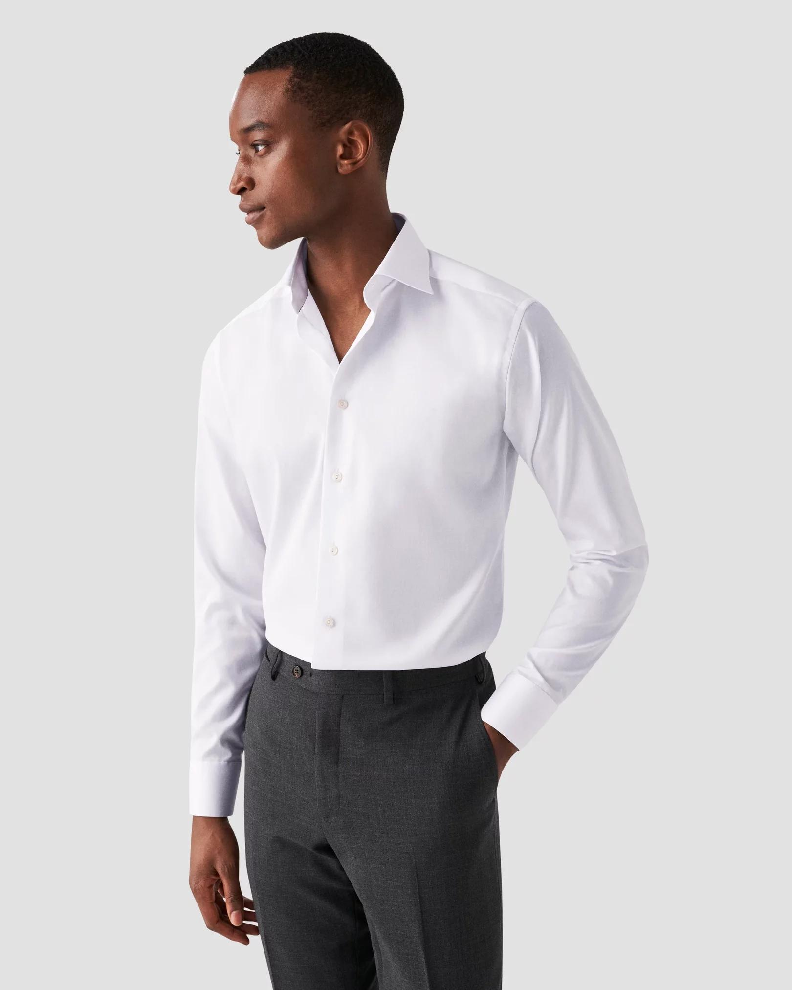 Eton Mens Business Solid White Slim Shirt Product Image