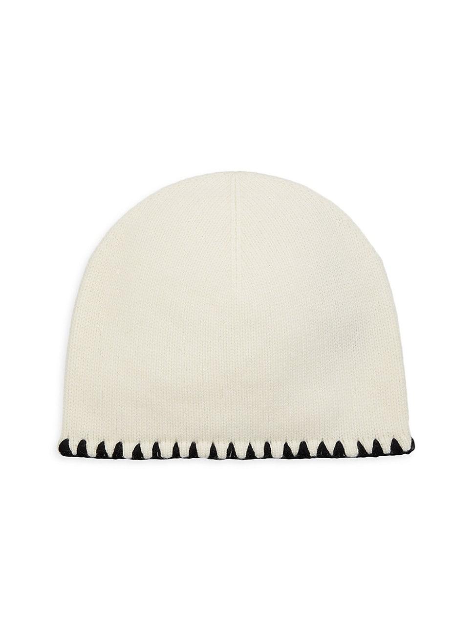 Womens Whipstitch Trim Cashmere Hat Product Image