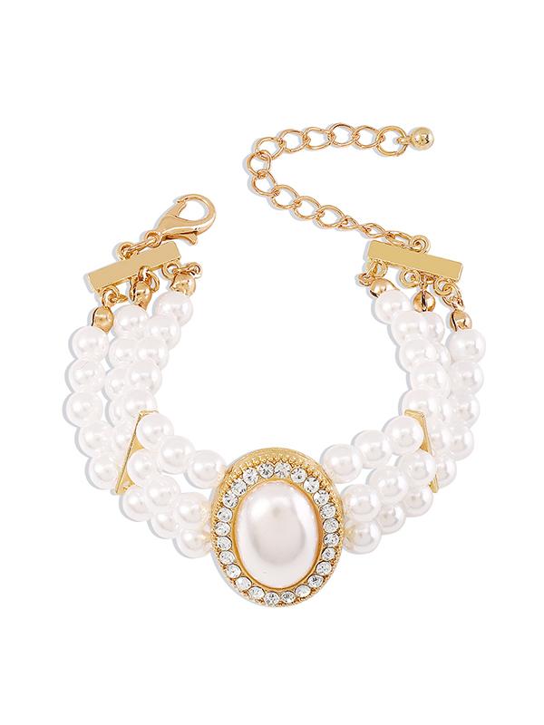 Adjustable Chains Geometric Rhine Stones Bracelet Accessories Product Image