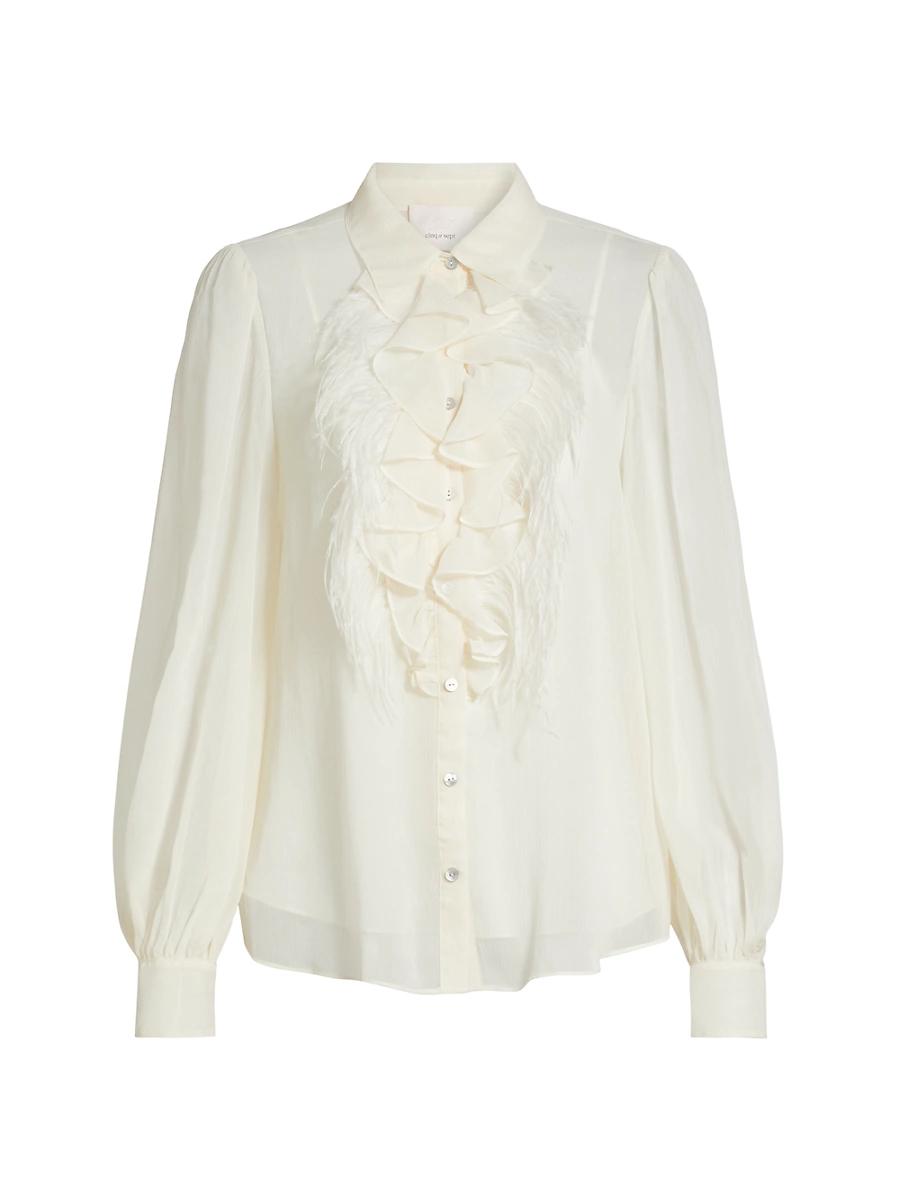 Womens Rhonda Feather Ruffle Top Product Image