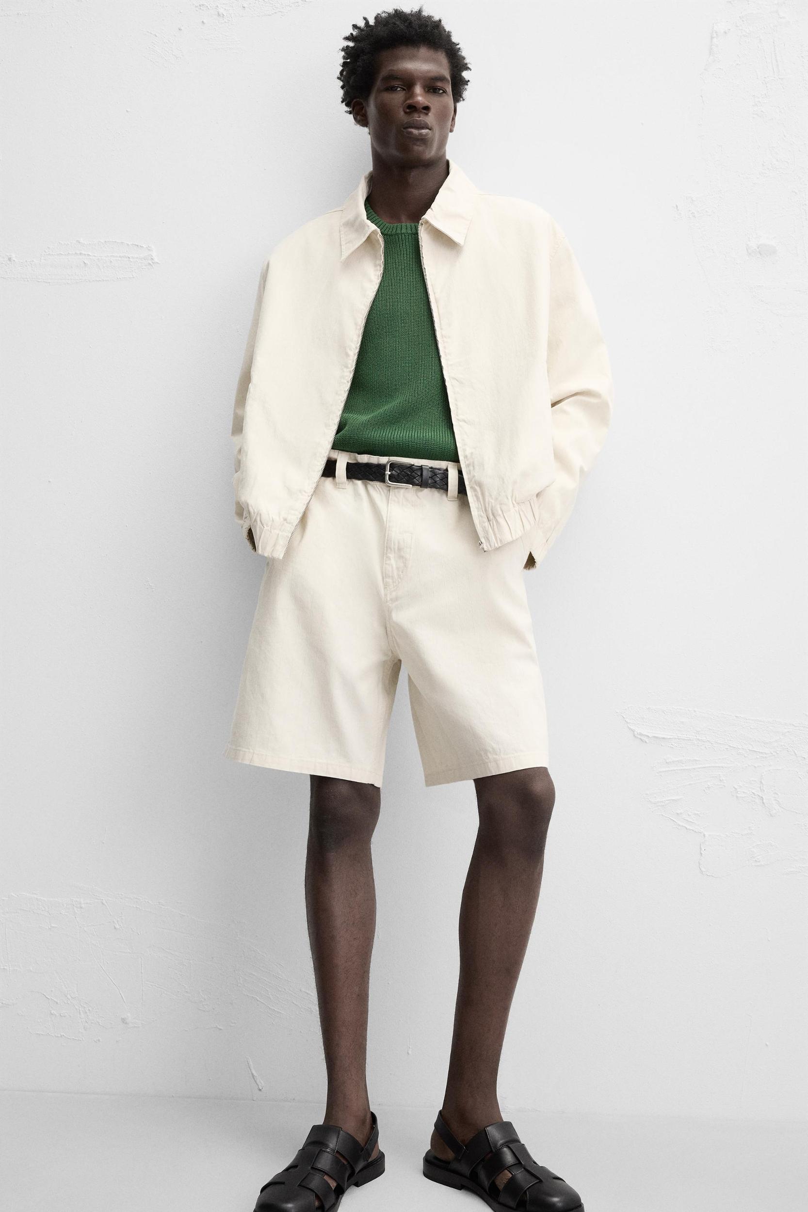 STRIPED REGULAR FIT SHORTS Product Image