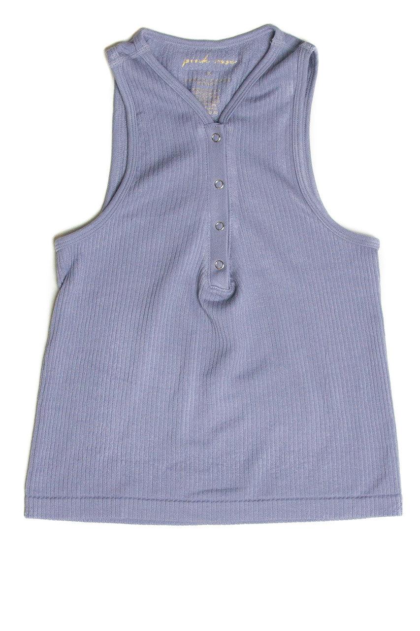 Seamless Snap Henley Tank Top Product Image