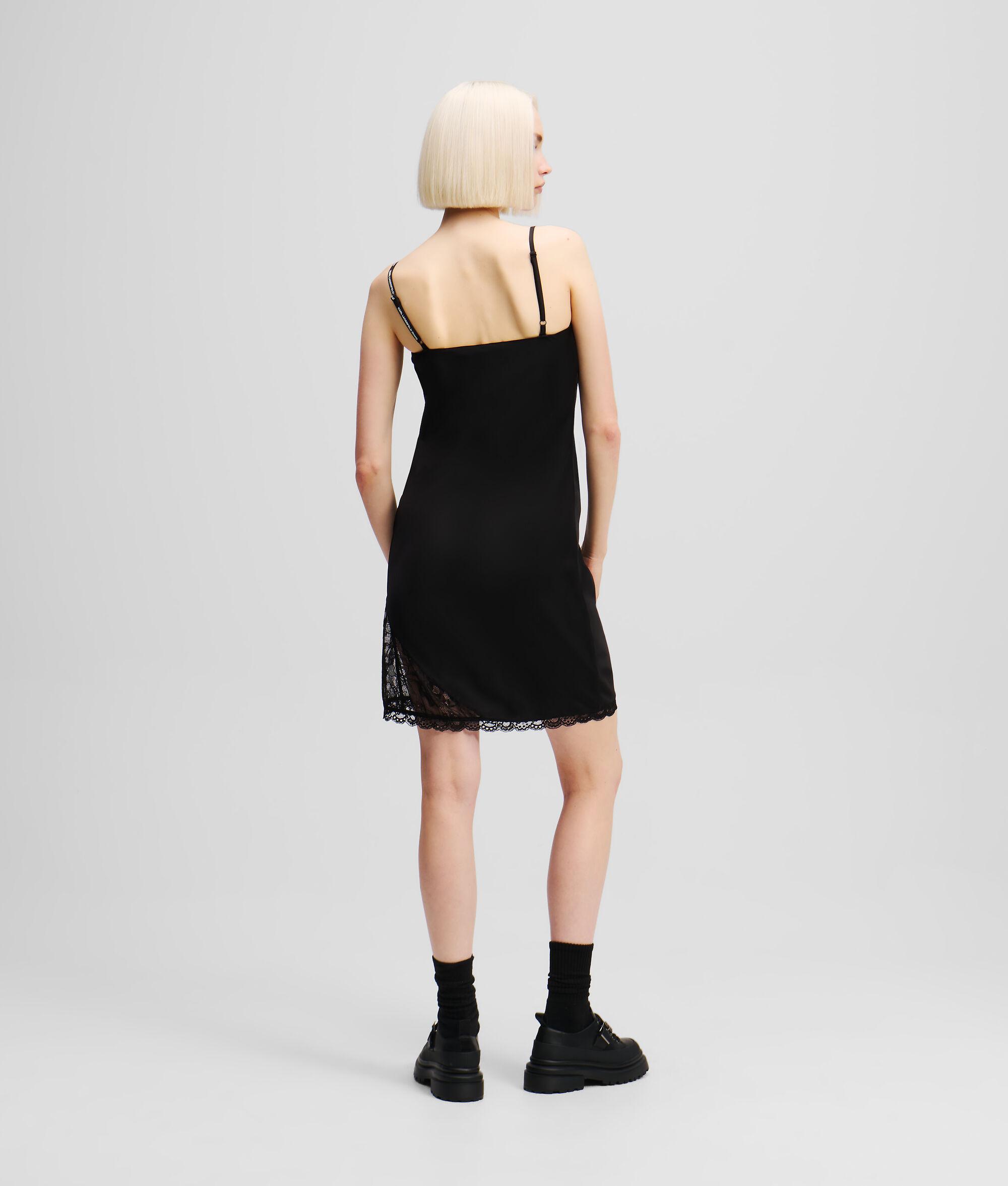 SATIN AND LACE SLIP DRESS Product Image