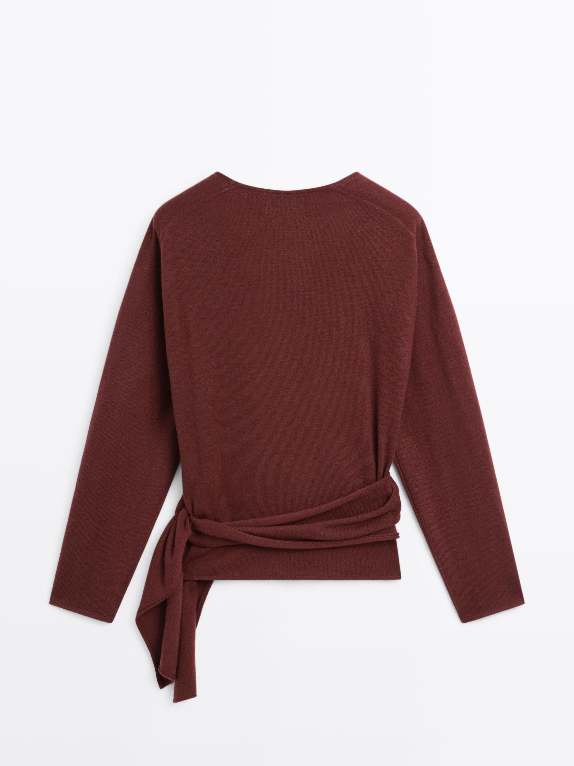 100% wool double-breasted cardigan Product Image