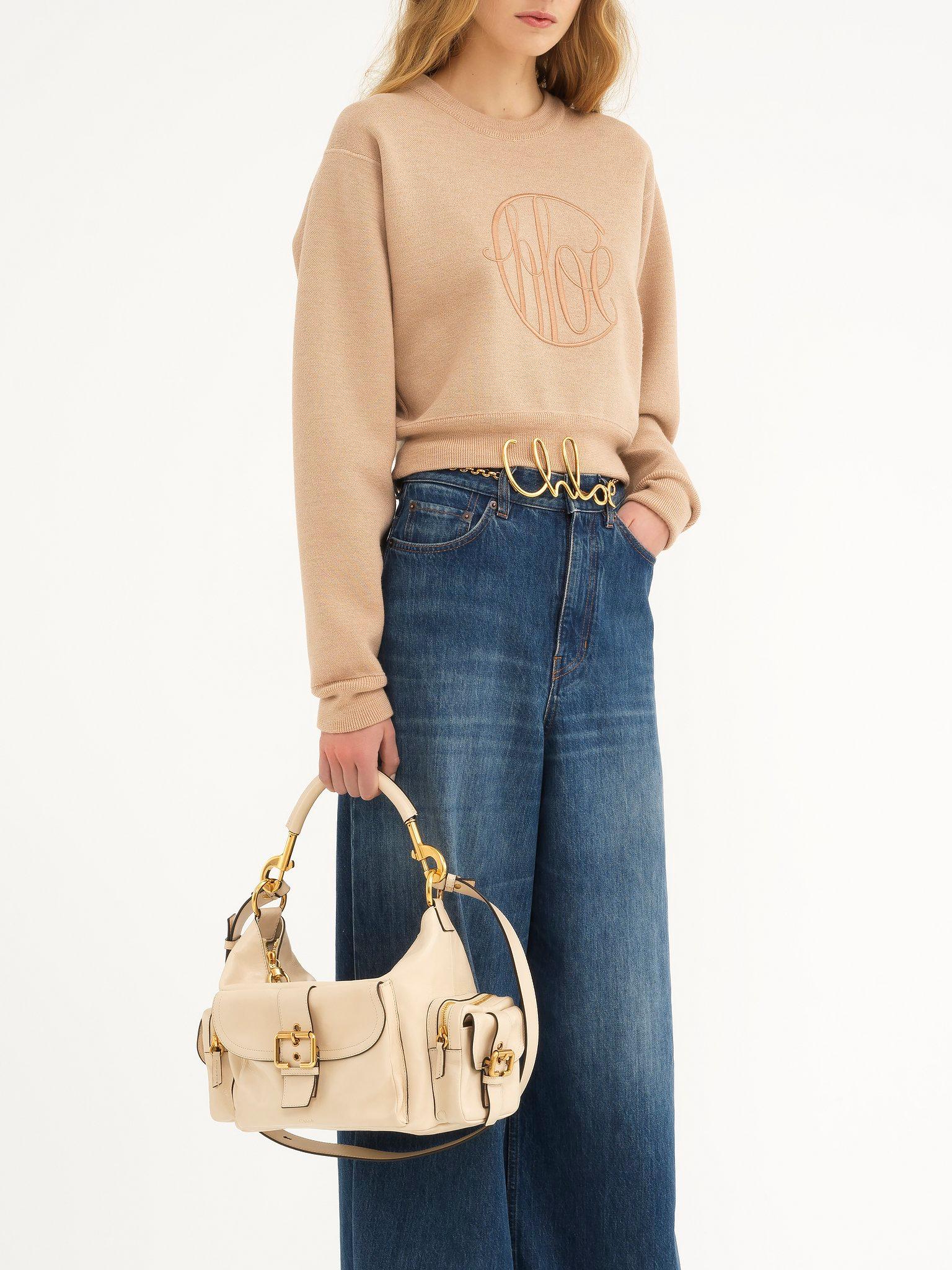 Camera bag in shiny leather Product Image