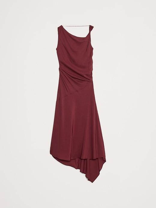 Crepe Twist-Shoulder Dress Product Image