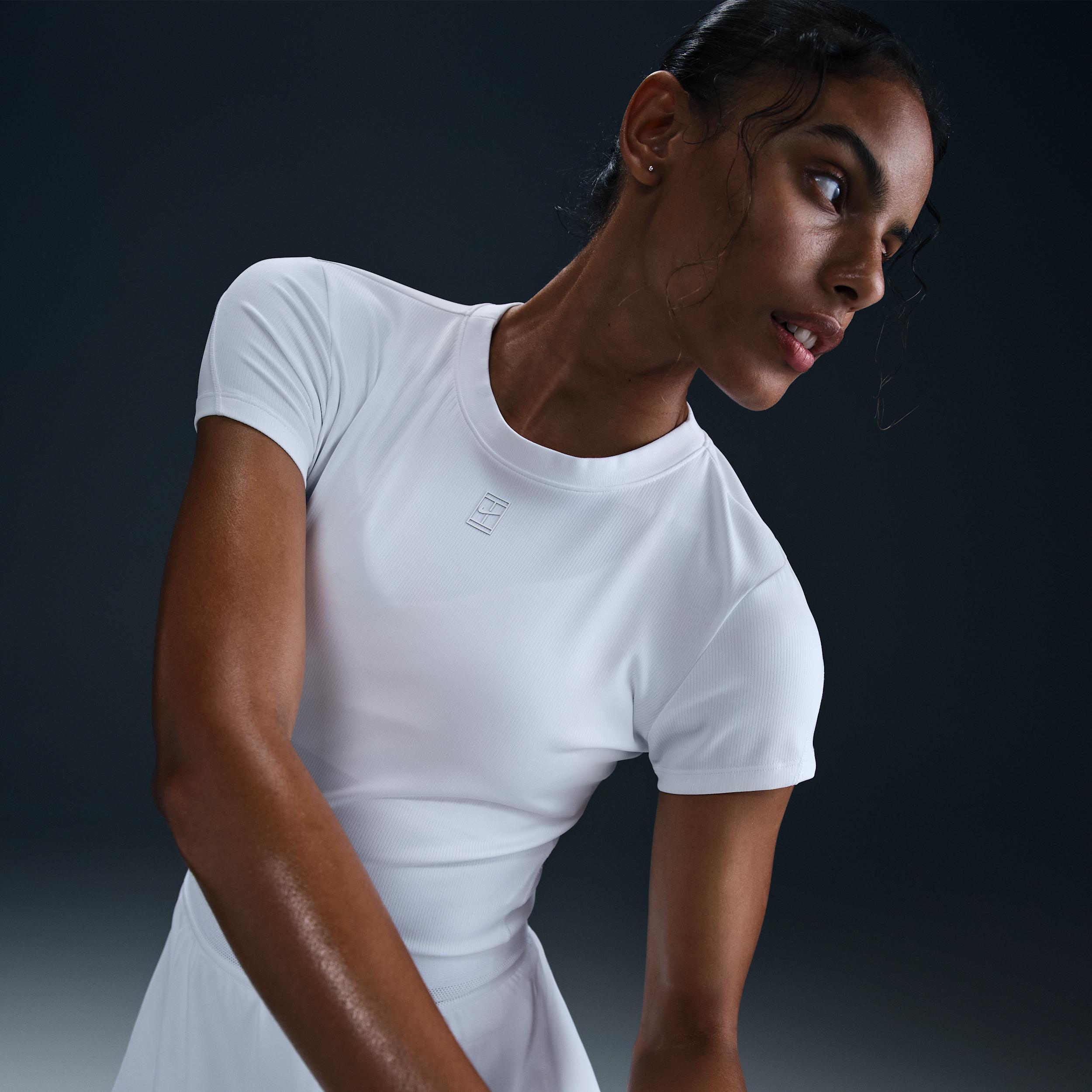 Nike Womens Court Advantage Dri-FIT Short-Sleeve Tennis Top | HQ2994-100 Product Image