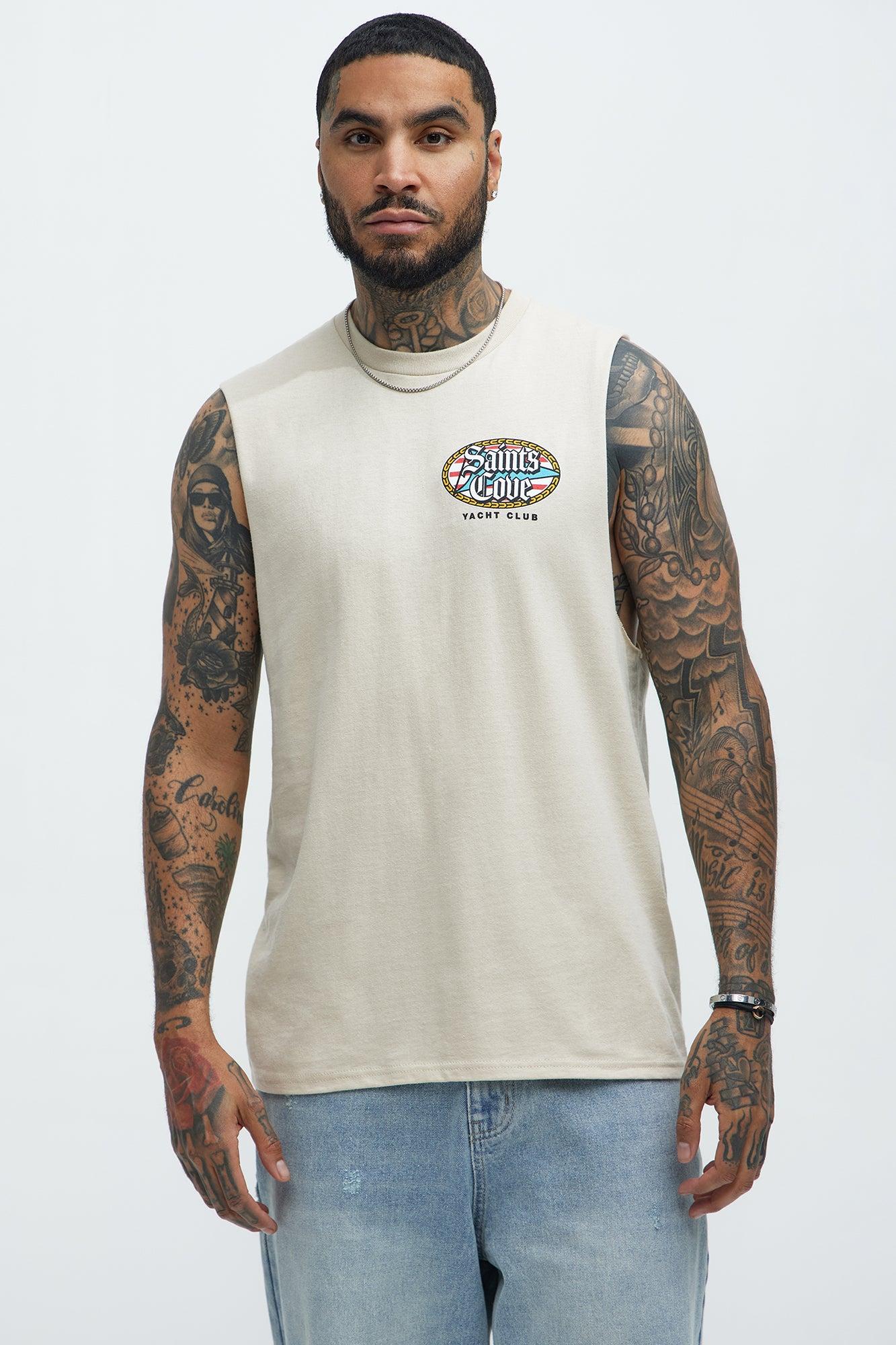 Saints Muscle Tee - Sand Product Image