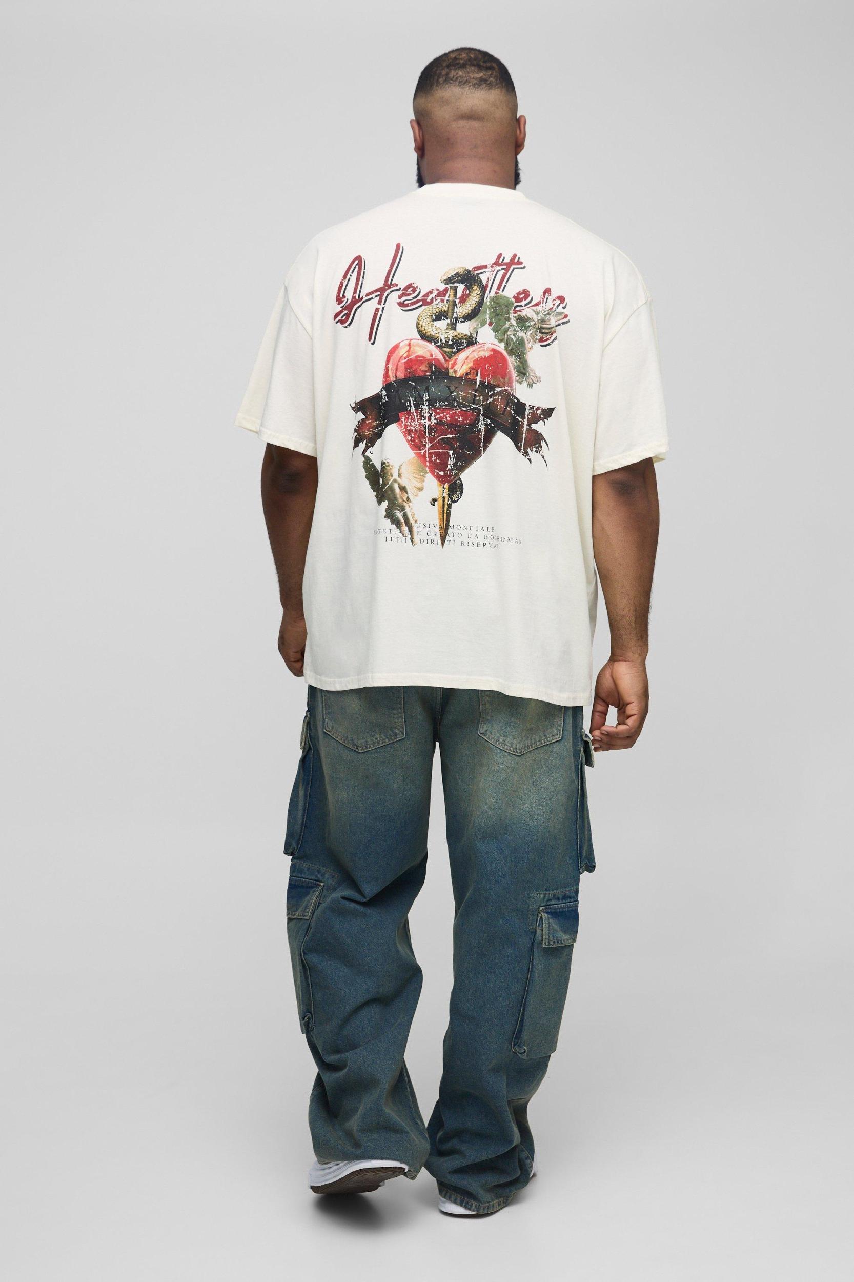 Plus Bellow Cargo Pocket Relaxed Fit Jeans | boohooMAN USA Product Image