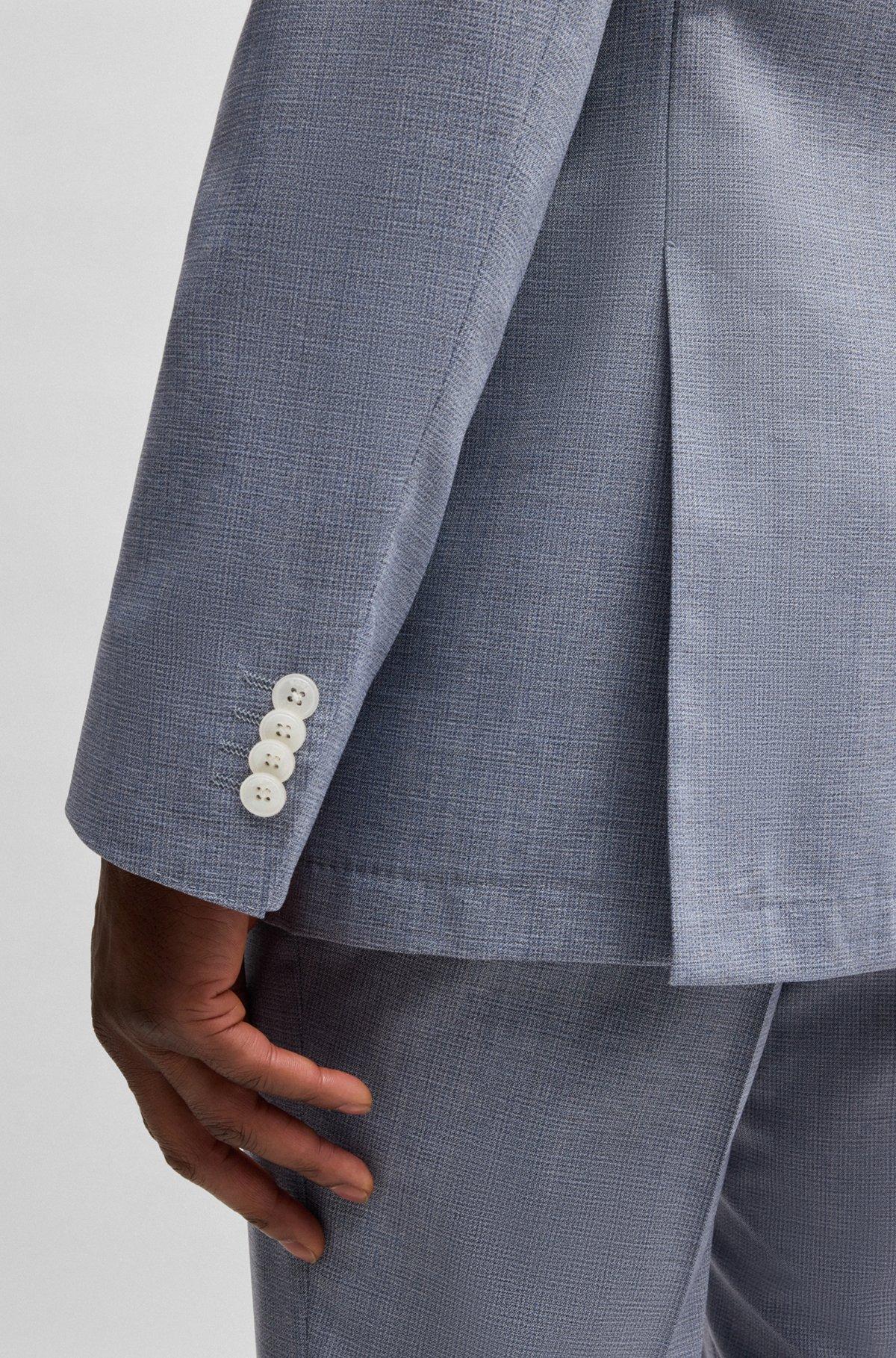 Slim-fit suit jacket in a patterned wool blend Product Image