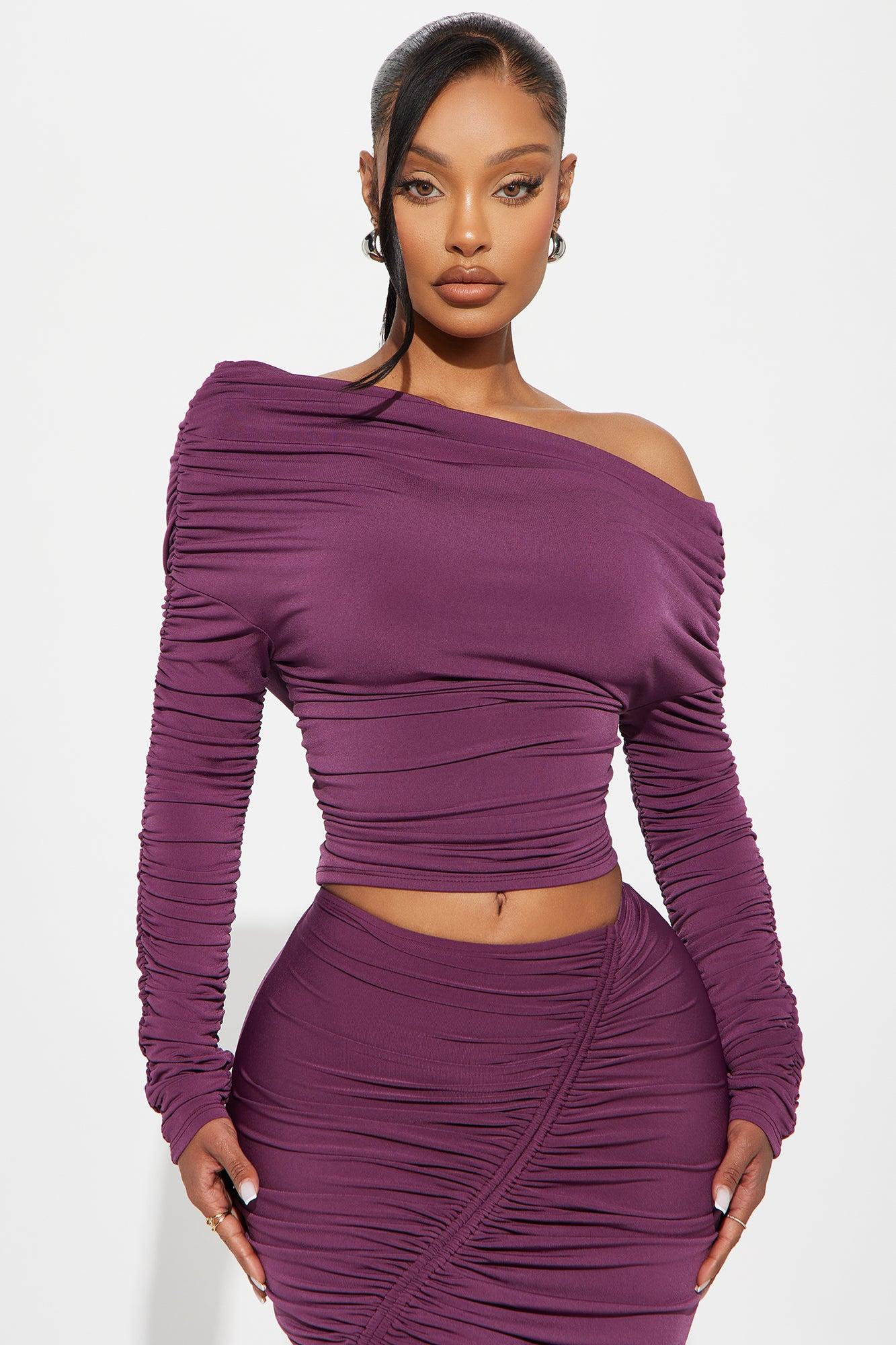 Jax Skirt Set - Plum Product Image