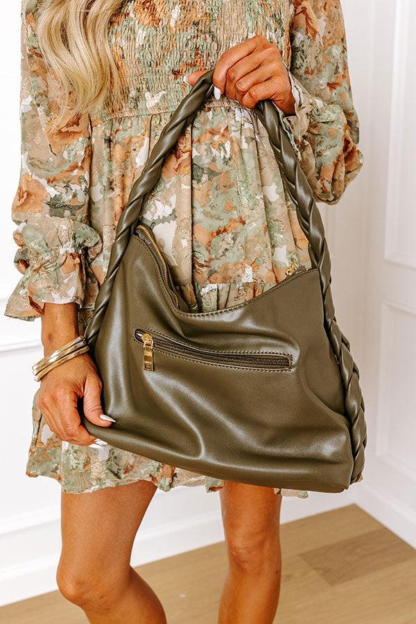 Cityscape Moment Faux Leather Purse In Martini Olive Product Image