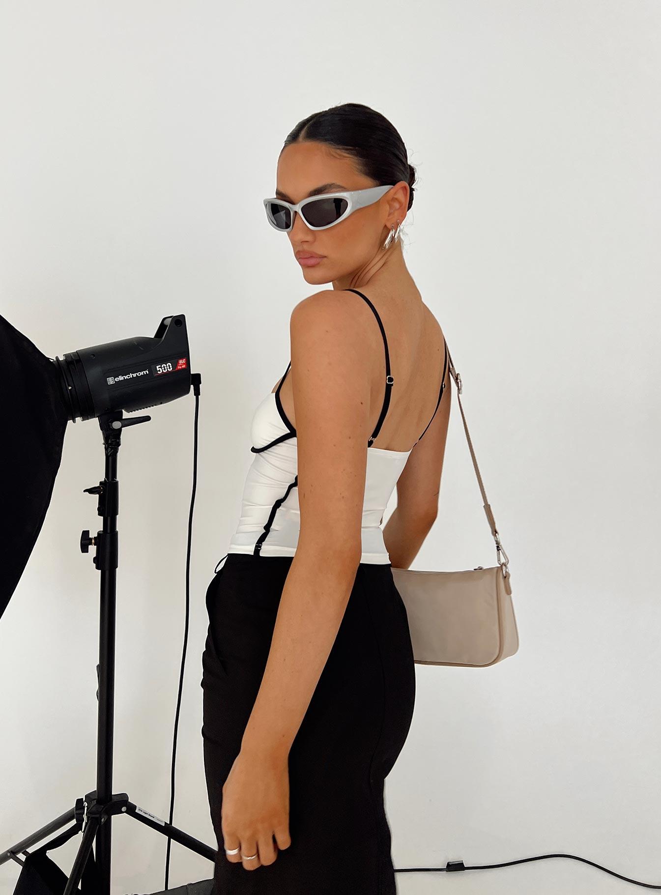 Maidenwell Contrast Top White Product Image