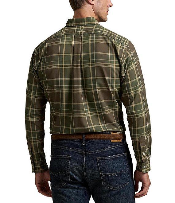 Polo Ralph Lauren Big & Tall Classic Fit Plaid Performance Stretch Long Sleeve Woven Shirt Product Image