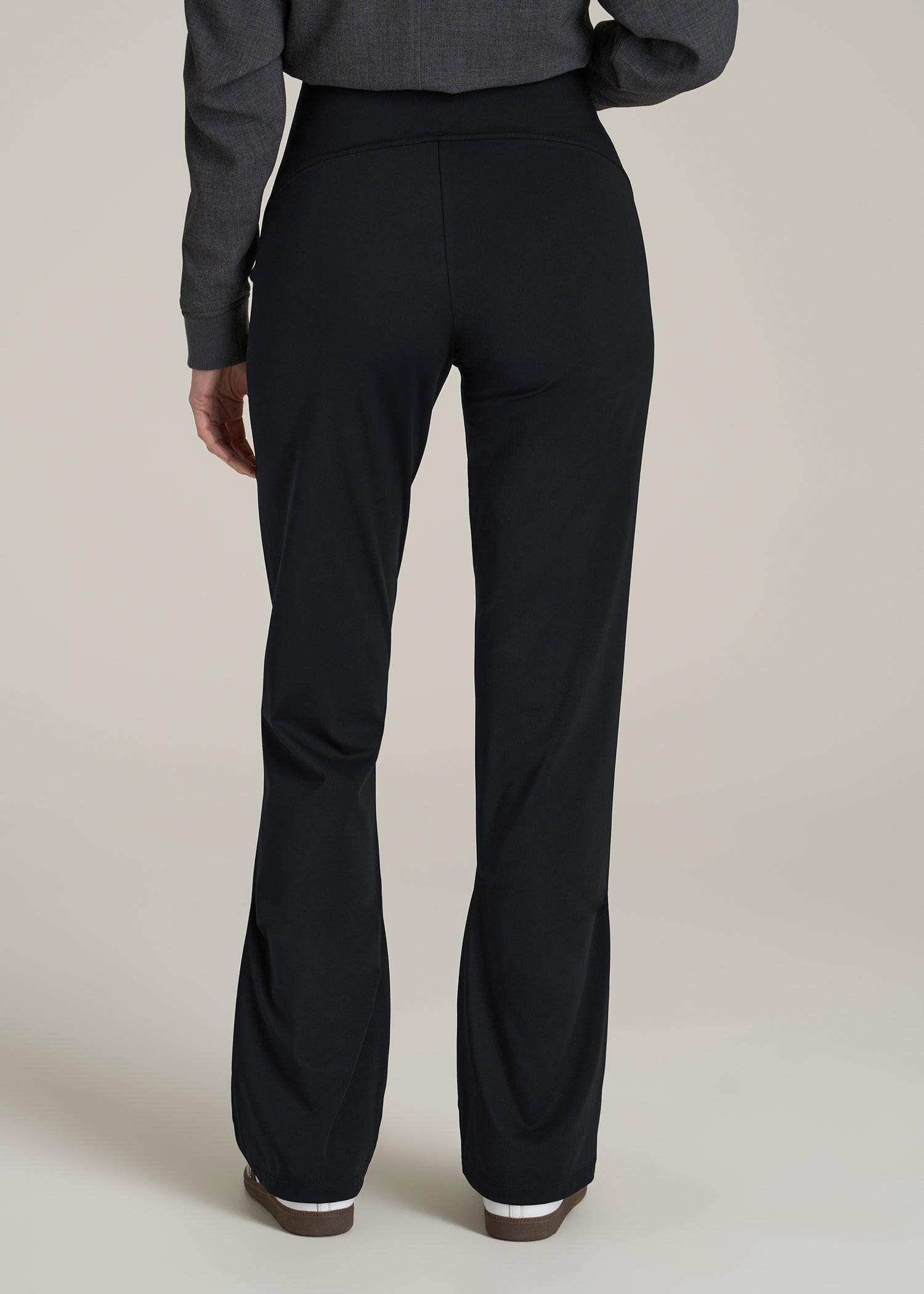 High Rise Pull On Mini Flare Pant for Tall Women in Black Female Product Image