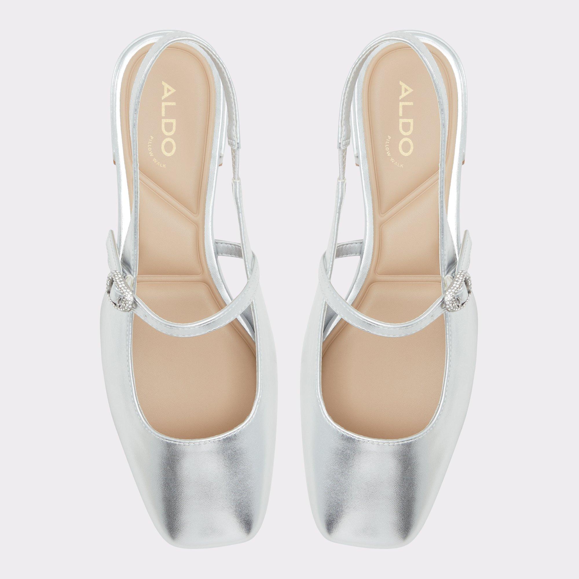 Huguette Silver Women's Slingbacks | ALDO US Product Image