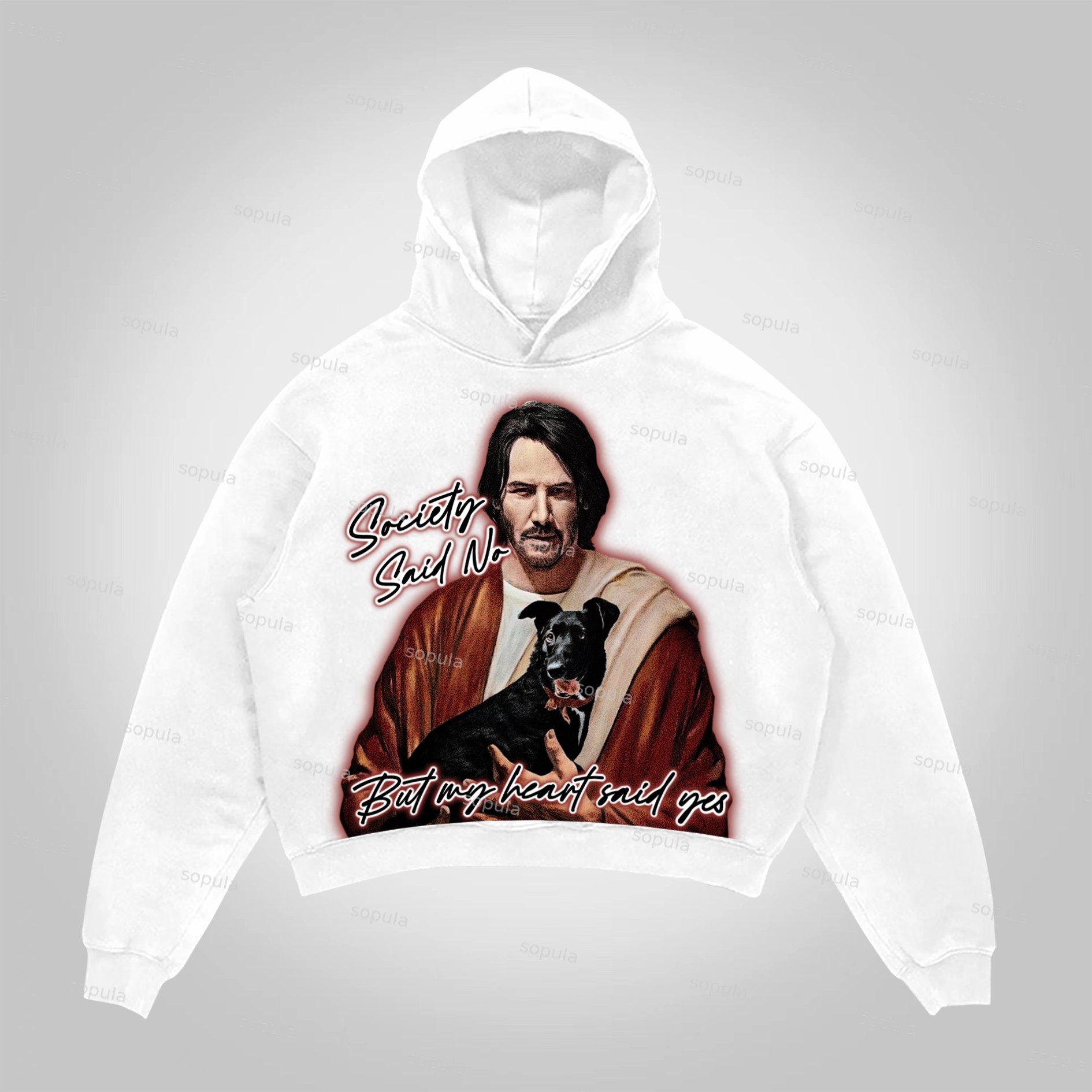 Streetwear No Emotion Graphic Print Hoodie Product Image