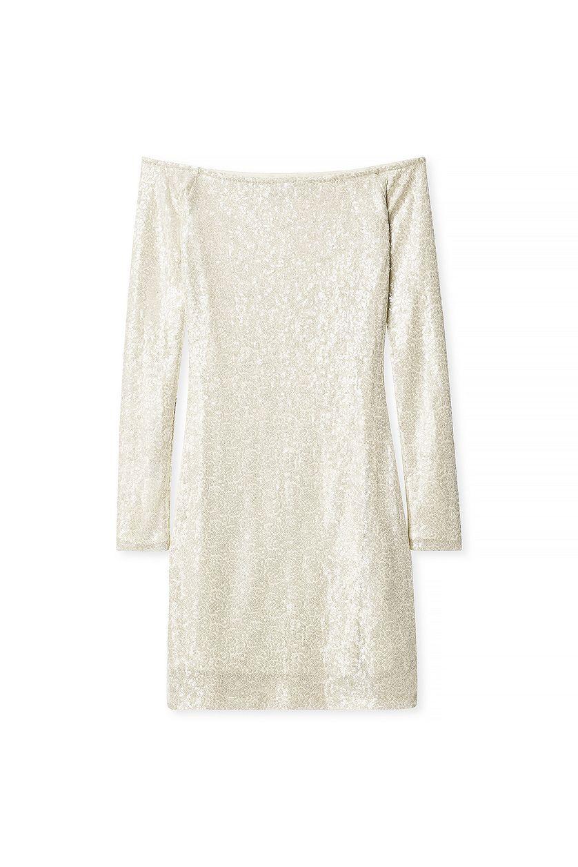 Off Shoulder Sequin Mini Dress Product Image