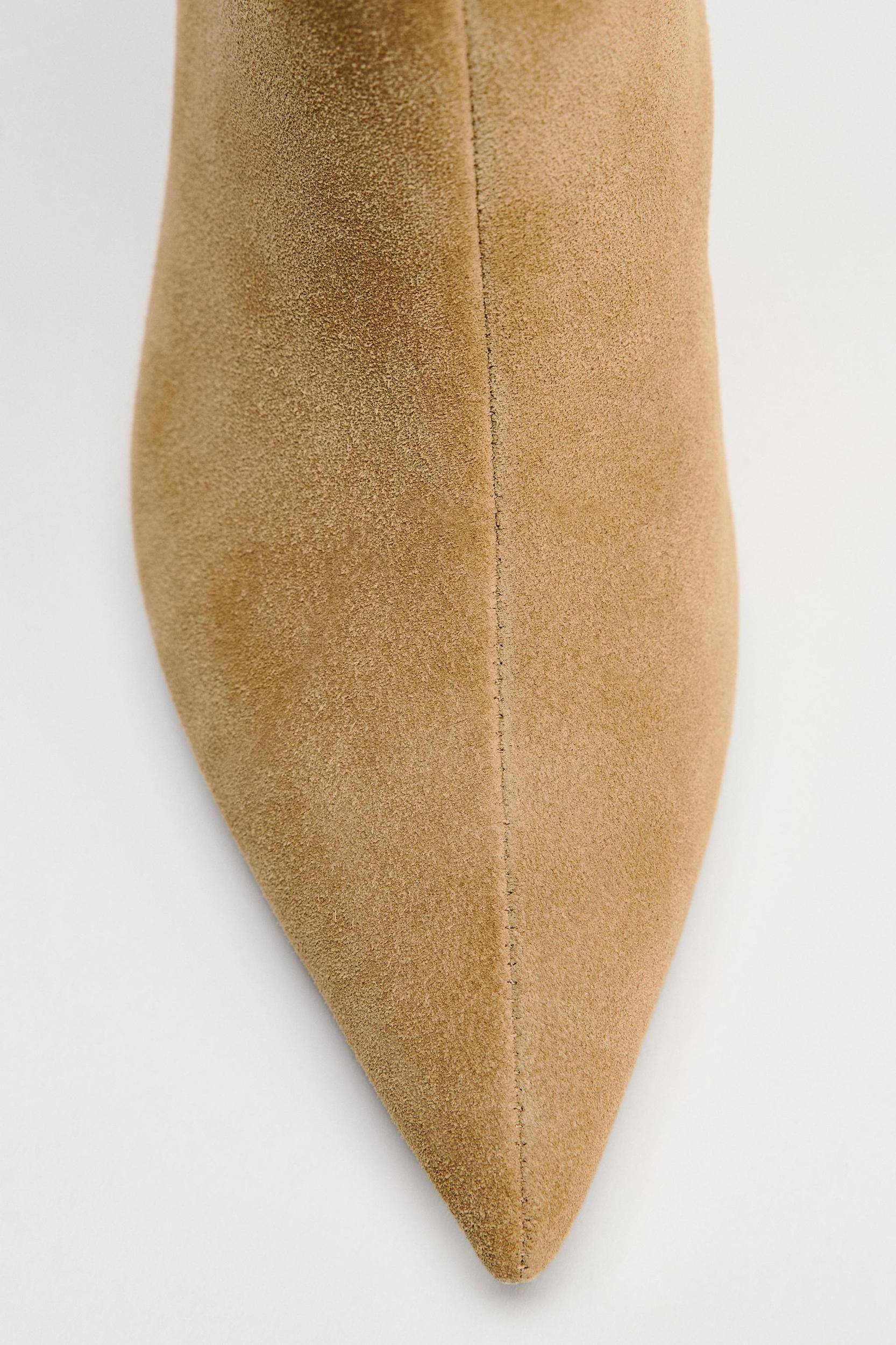 SPLIT LEATHER HEELED BOOTS Product Image