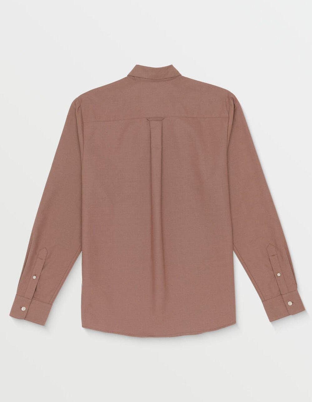 VOLCOM Veeco Oxford Mens Long Sleeve Button Up Shirt - BROWN Product Image