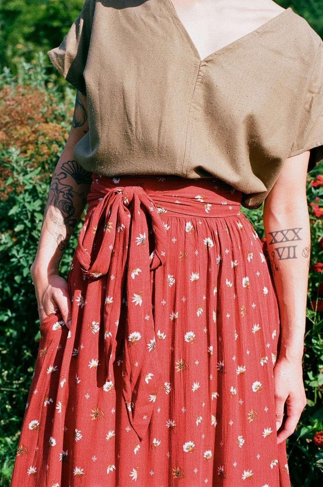 Dolman Top in Olive Raw Silk Product Image