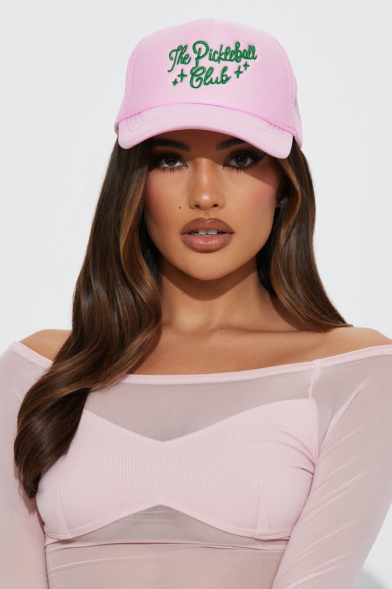Pickleball Club Trucker Hat - Pink/combo Product Image