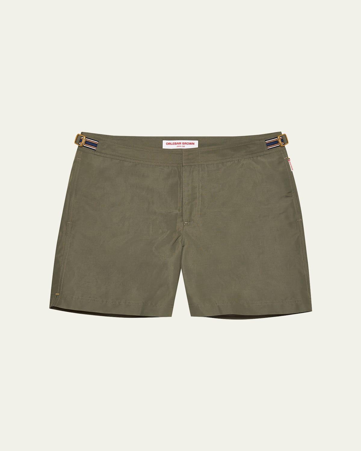 Mens Bulldog Tape Linen-Blend Swim Shorts Product Image