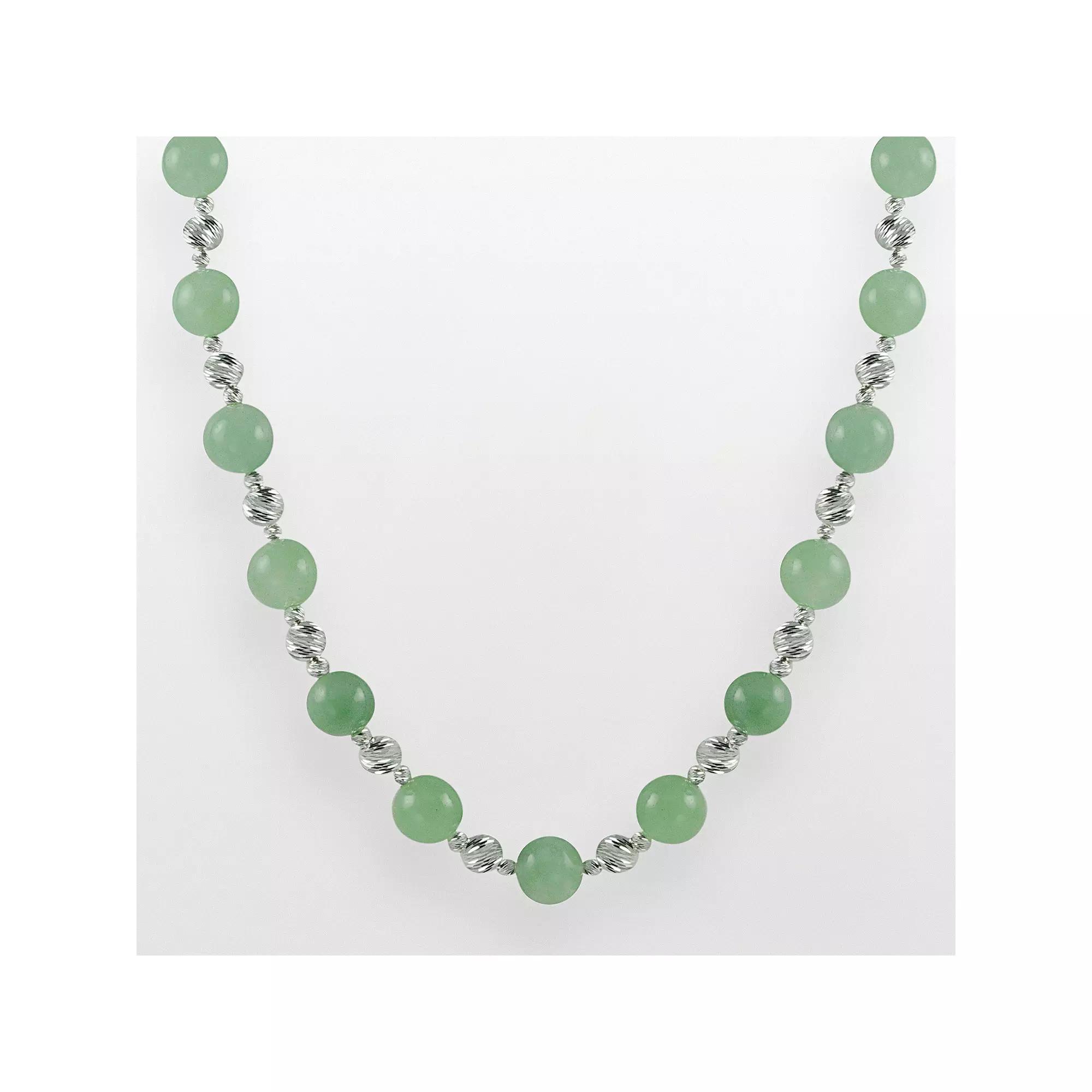 PearLustre by Imperial Sterling Silver Jade Bead Necklace, Women's,  Product Image