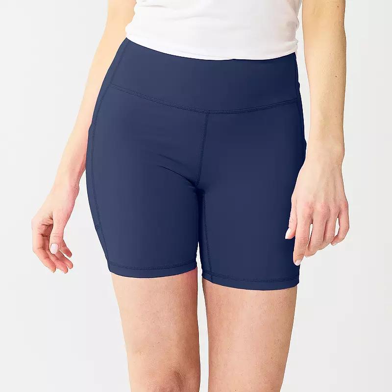 Womens Tek Gear Ultrastretch 7-in. Bike Shorts Blue Romance Product Image