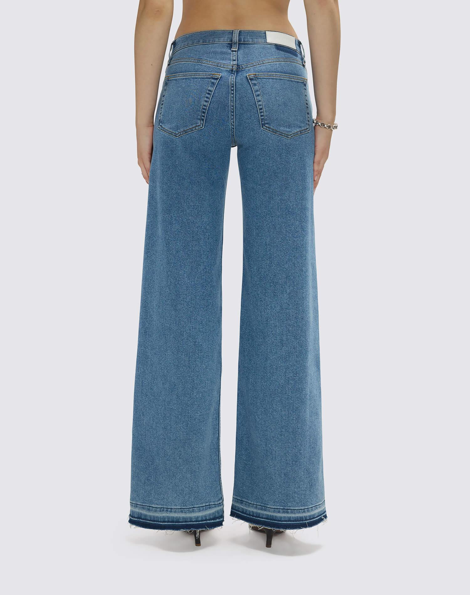 Comfort Stretch Mid Rise Wide Leg - Azulito Female Product Image