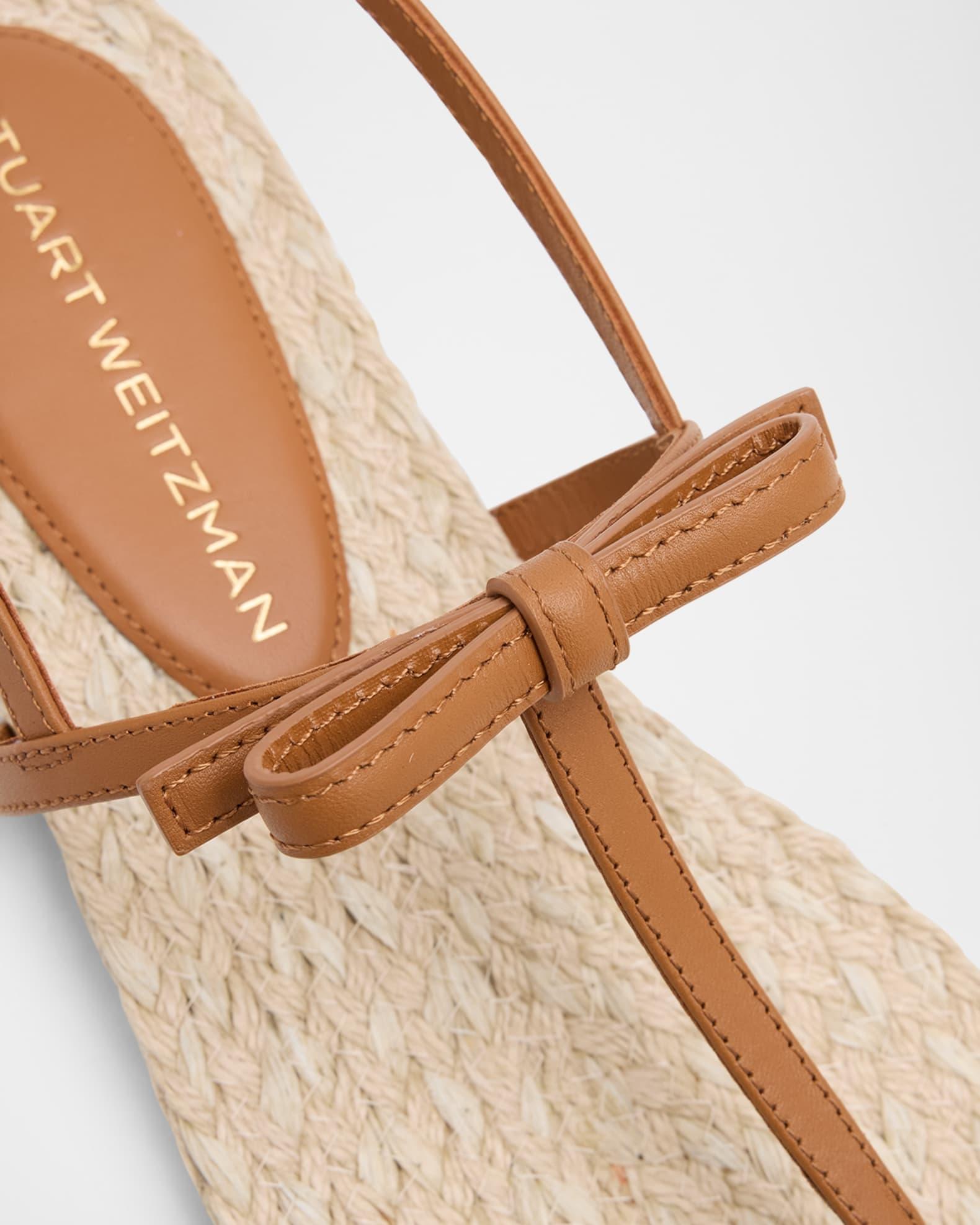 Felicity Leather Bow Espadrille Sandals Product Image