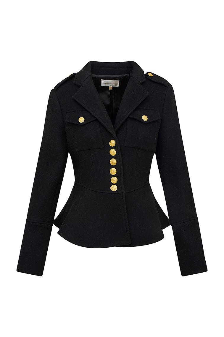 Theda Wool-Blend Military Jacket Product Image