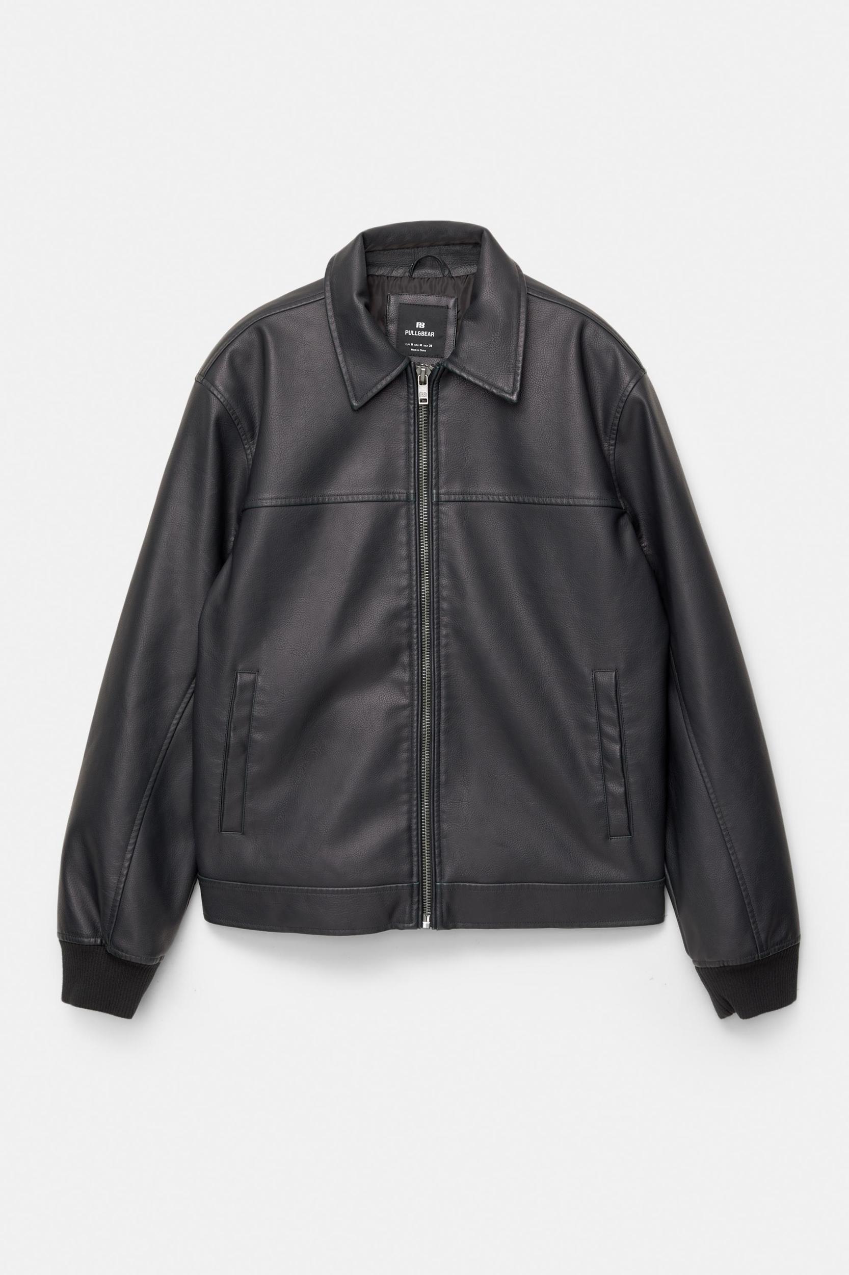 Leather effect jacket Product Image