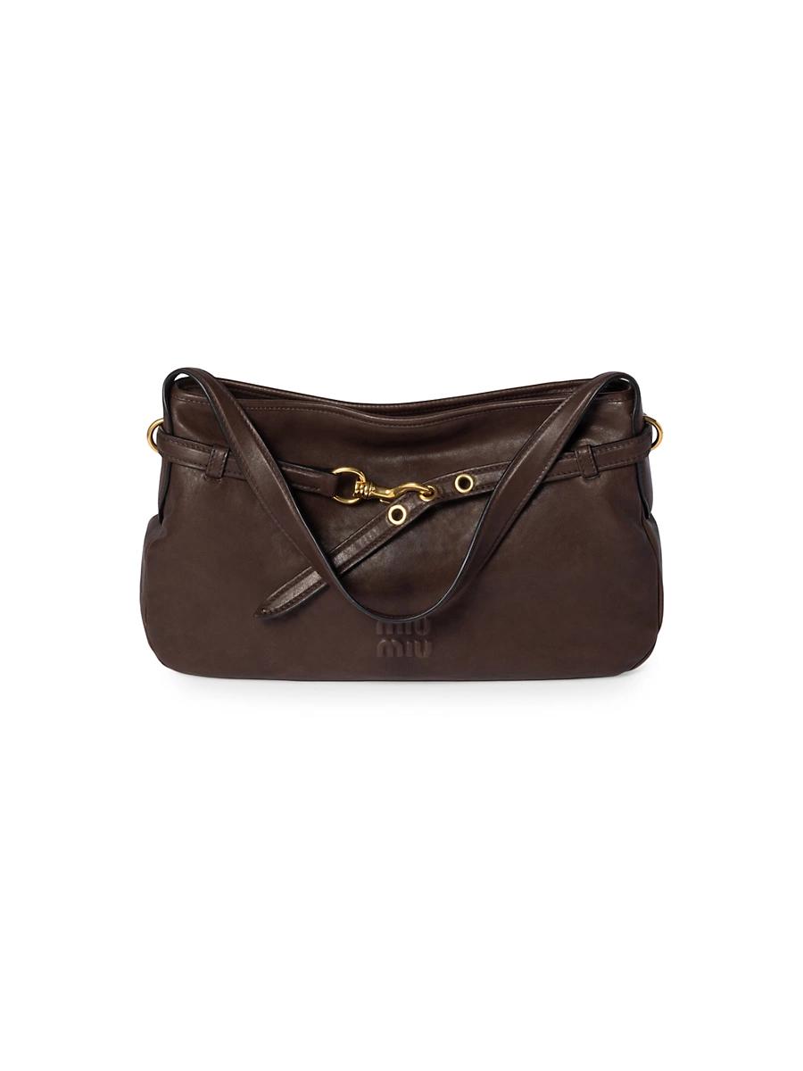 Womens Aventure Nappa Leather Shoulder Bag Product Image