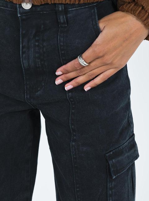 Nosita Cargo Jeans Black Product Image