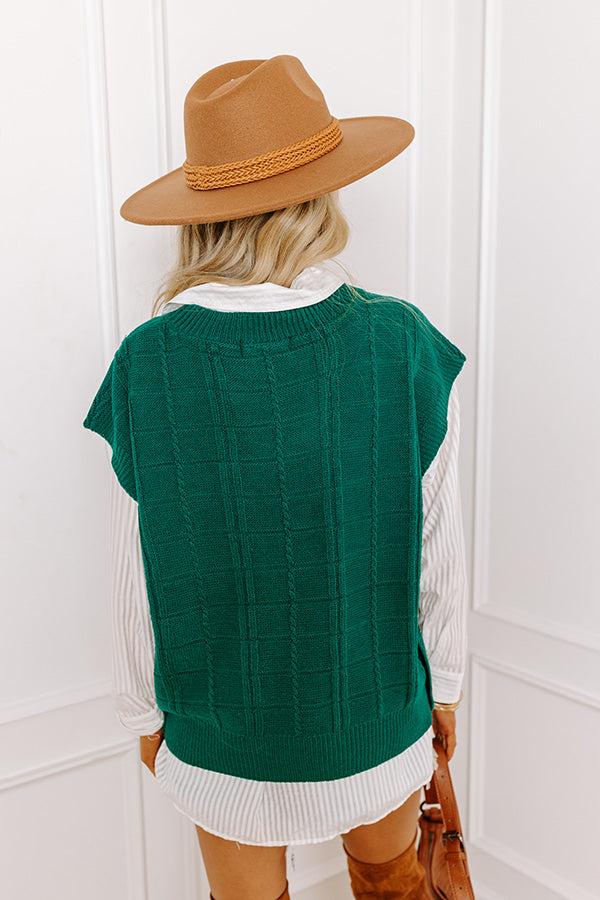 Venice Vision Sweater Top In Hunter Green Product Image