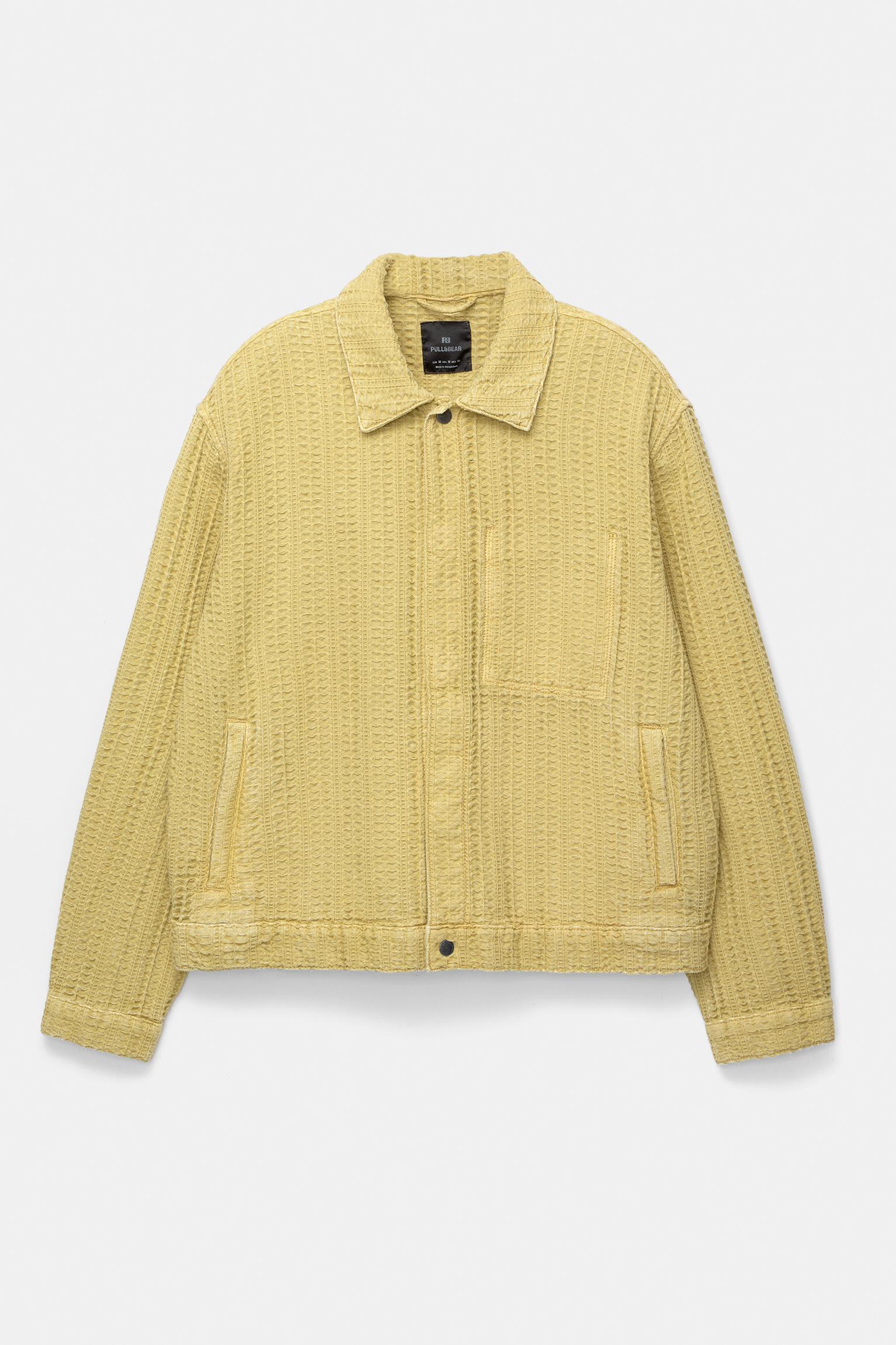 Textured trucker jacket Product Image