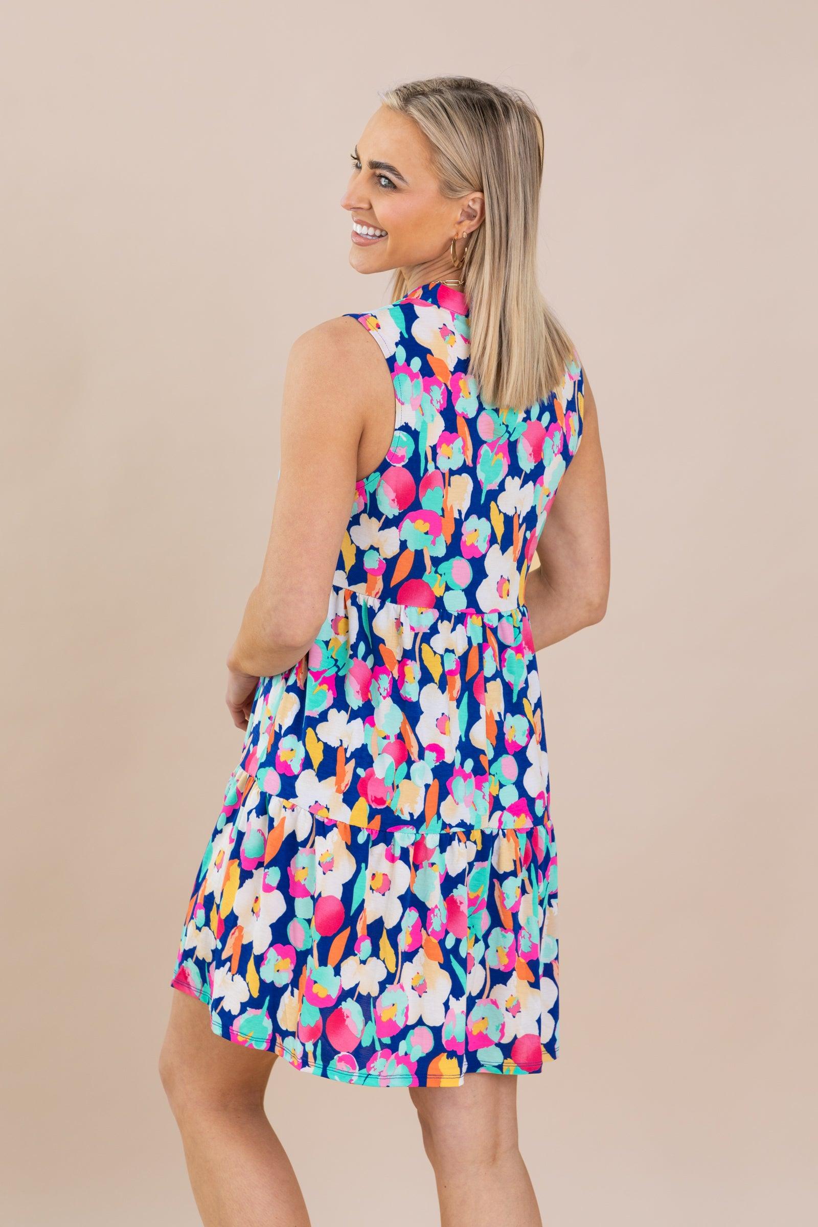 Royal Floral Multicolor Wrinkle Free Dress Product Image