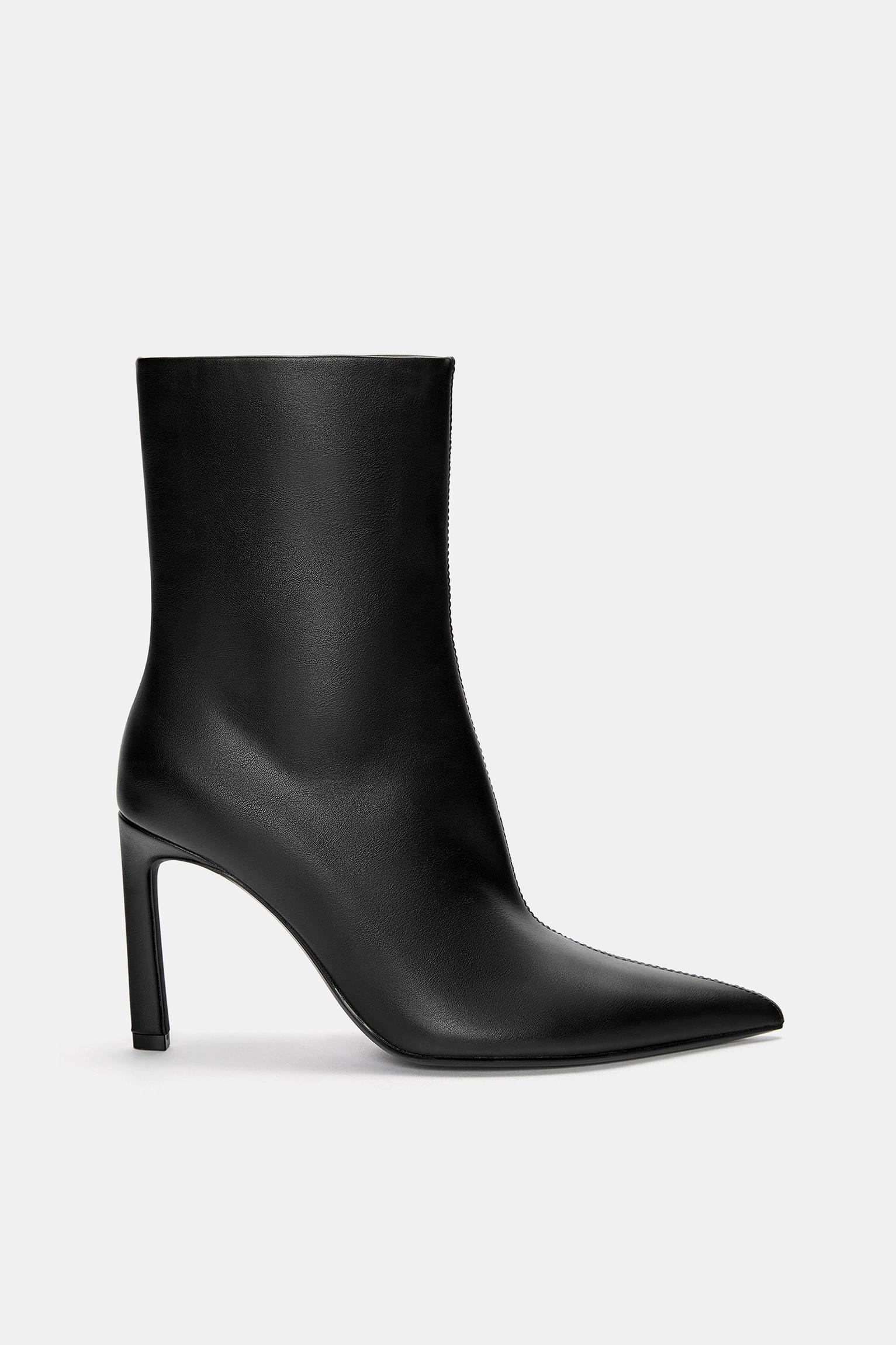 Kitten heel pointed ankle boots Product Image