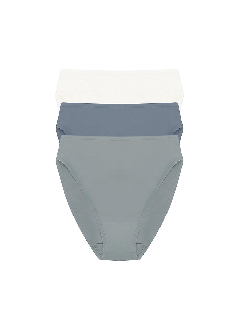 Womens Bliss Bare Cotton High Cut Brief 3-Pack Product Image