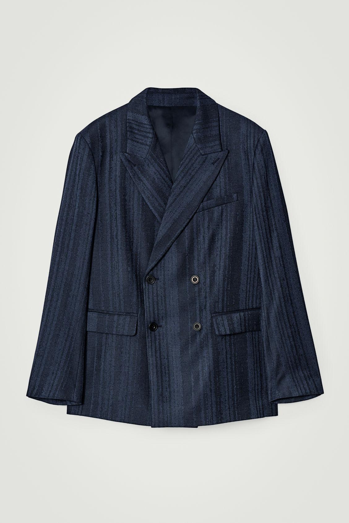 DOUBLE-BREASTED JACQUARD BLAZER Product Image