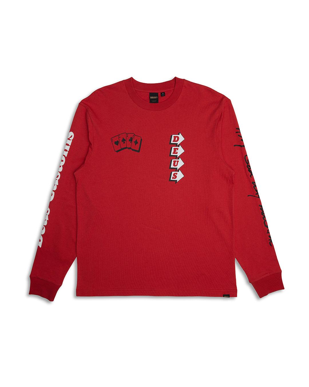 Way Off Long Sleeve Tee - Valiant Red Product Image
