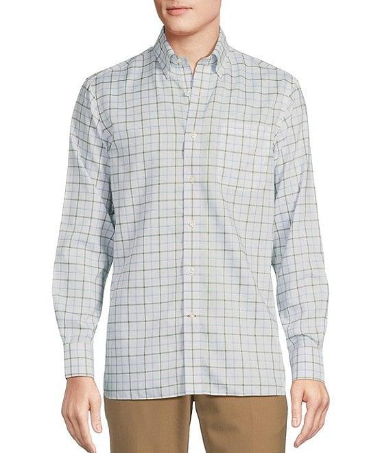 Daniel Cremieux Signature Label Non-iron Checkered Oxford Long Sleeve Woven Shirt Product Image