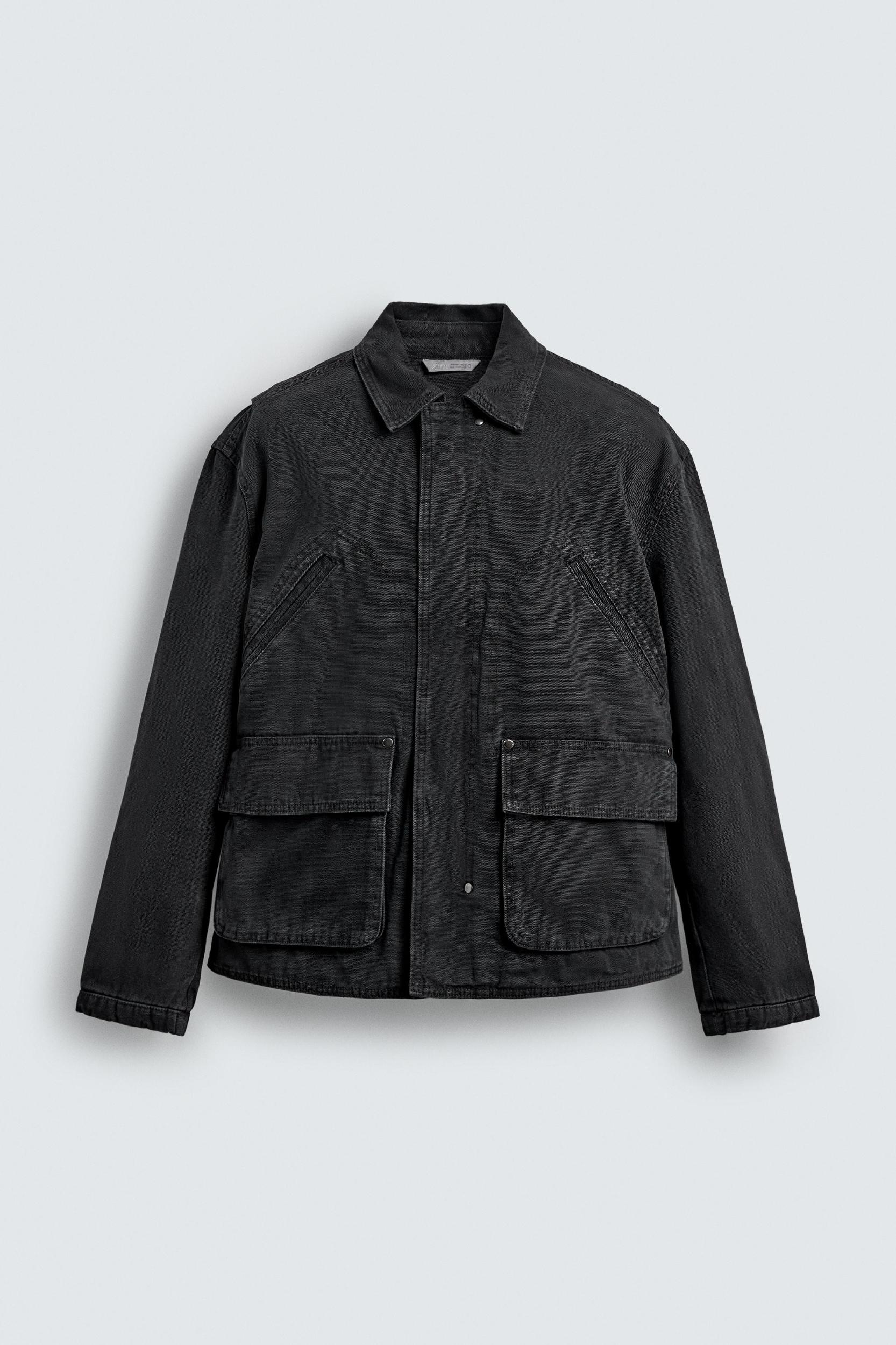 RELAXED FIT WASHED POCKET JACKET Product Image