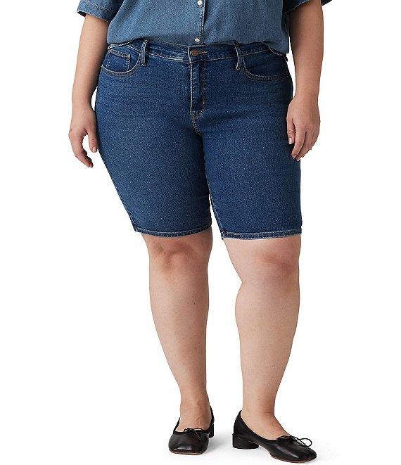 Levi's Plus Size Mid Rise Shaping Bermuda Denim Shorts Product Image