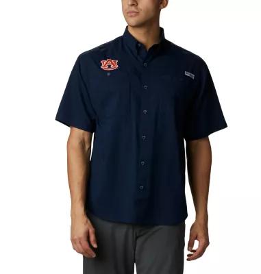 Men's Columbia Navy Auburn Tigers Big & Tall Collegiate Tamiami Button-Down Shirt,  Product Image