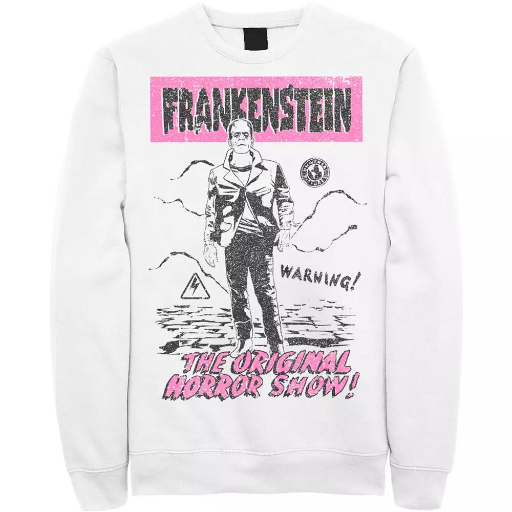 Men's Universal Monsters Old Franky Poster Sweatshirt, Size: Large, White Product Image