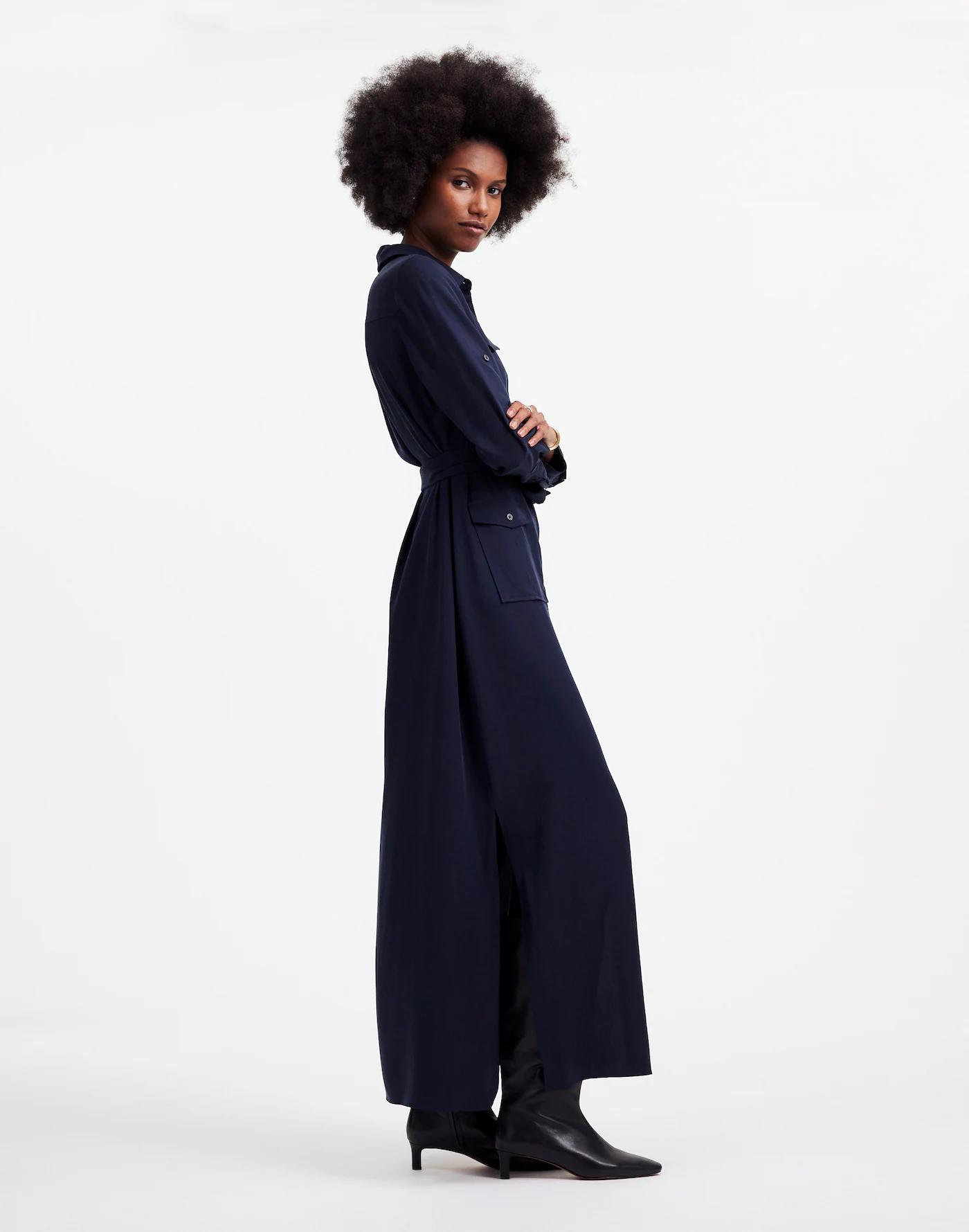 Utility Tie-Waist Maxi Shirtdress Product Image