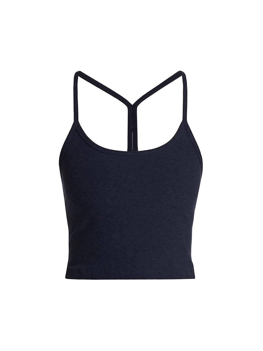 Womens Spacedye Racerback Crop Tank Product Image
