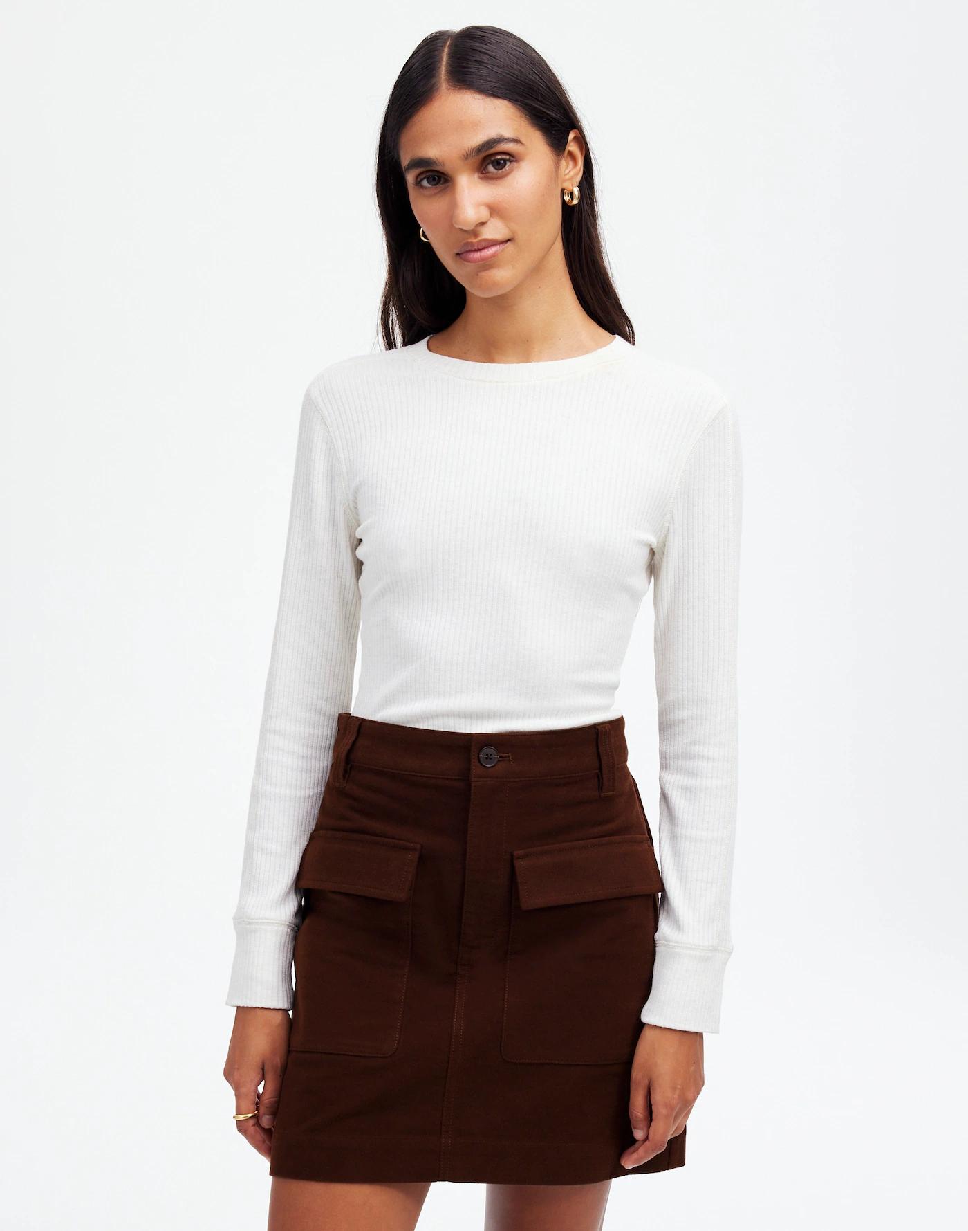 Utility Mini Skirt in Moleskin Product Image